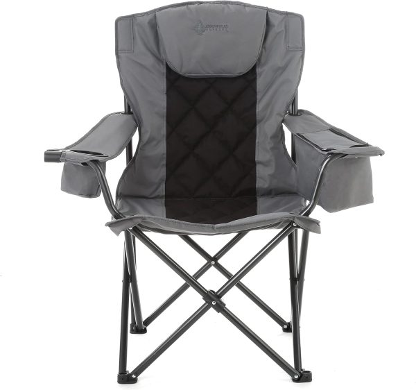 ARROWHEAD OUTDOOR Portable Folding Camping Quad Chair w/ 6-Can Cooler, Cup & Wine Glass Holders, Heavy-Duty Carrying Bag, Padded Armrests, Headrest & Seat, Supports up to 550lbs, USA-Based Support - Image 12