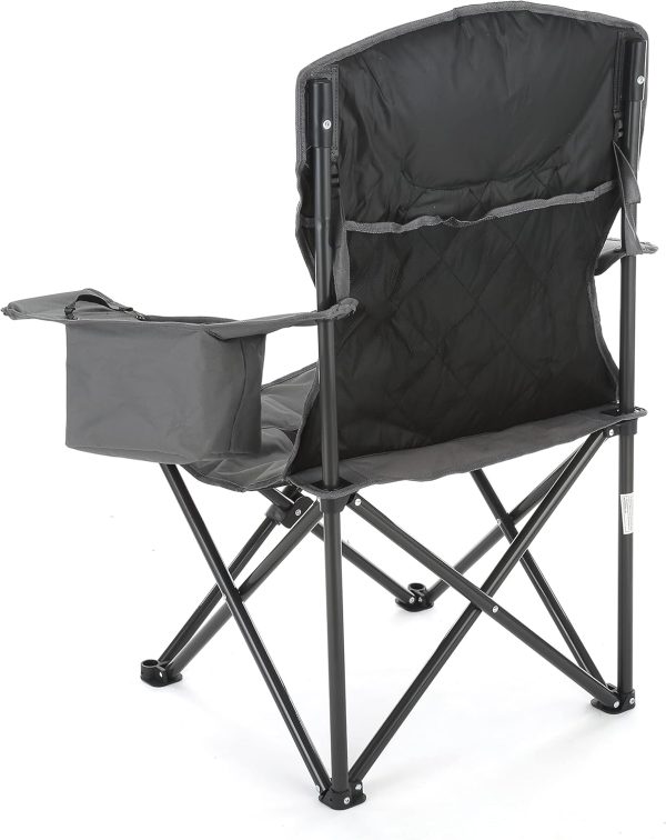 ARROWHEAD OUTDOOR Portable Folding Camping Quad Chair w/ 6-Can Cooler, Cup & Wine Glass Holders, Heavy-Duty Carrying Bag, Padded Armrests, Headrest & Seat, Supports up to 550lbs, USA-Based Support - Image 13