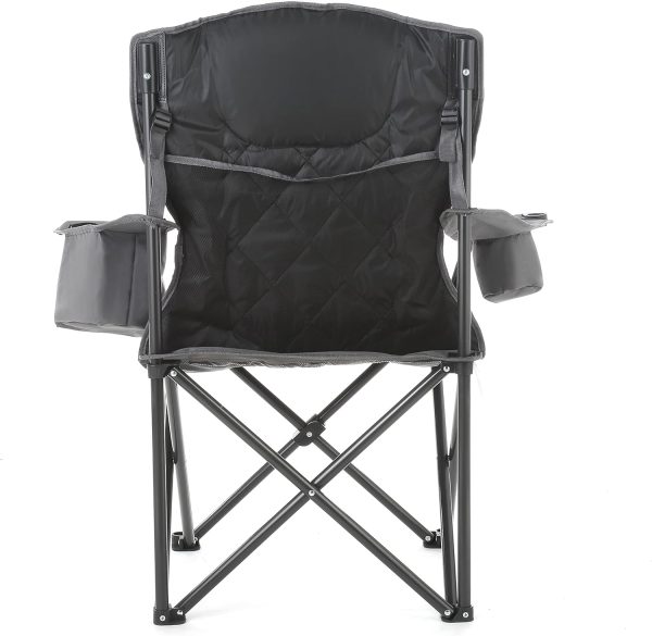ARROWHEAD OUTDOOR Portable Folding Camping Quad Chair w/ 6-Can Cooler, Cup & Wine Glass Holders, Heavy-Duty Carrying Bag, Padded Armrests, Headrest & Seat, Supports up to 550lbs, USA-Based Support - Image 14