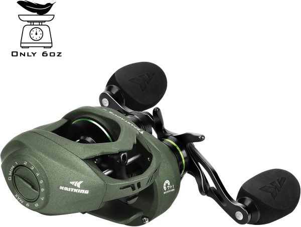 KastKing Spartacus II Baitcasting Fishing Reel, 6oz Ultralight Baitcaster Reel, Super Smooth with 17.6 LB Carbon Fiber Drag, 7.2:1 Gear Ratio, 39mm Palm Perfect Lower Profile Design - Image 2